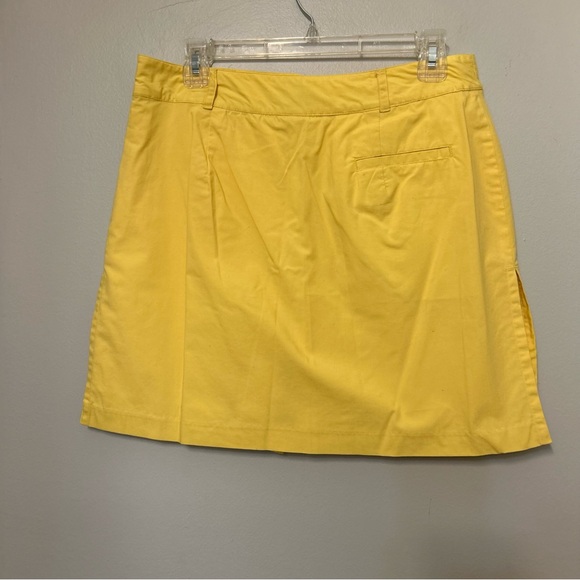 IZOD Yellow With White Trim Athletic Shorts Skorts With Shorts Size 8 Stretch - Picture 6 of 7